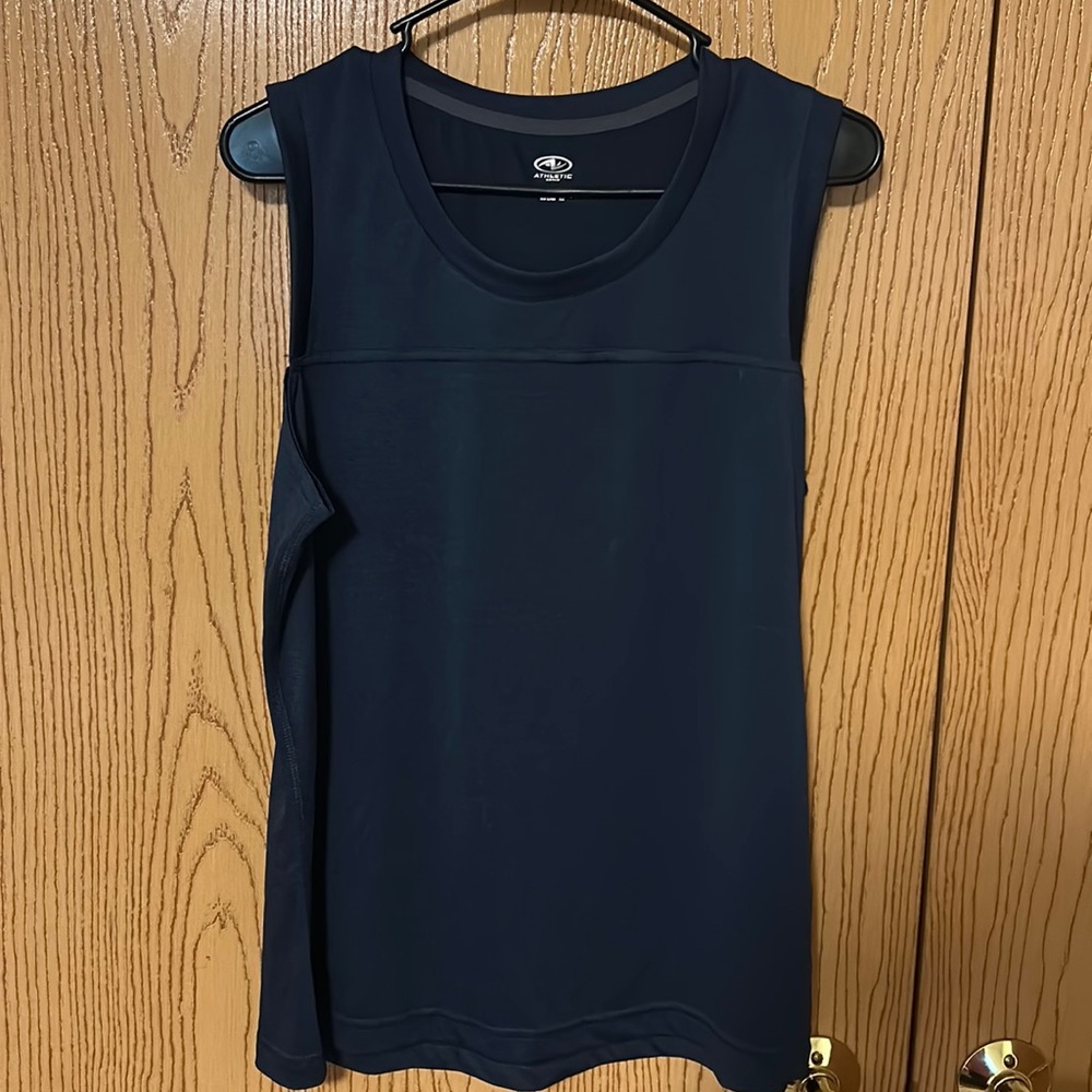 Blue athletic tank